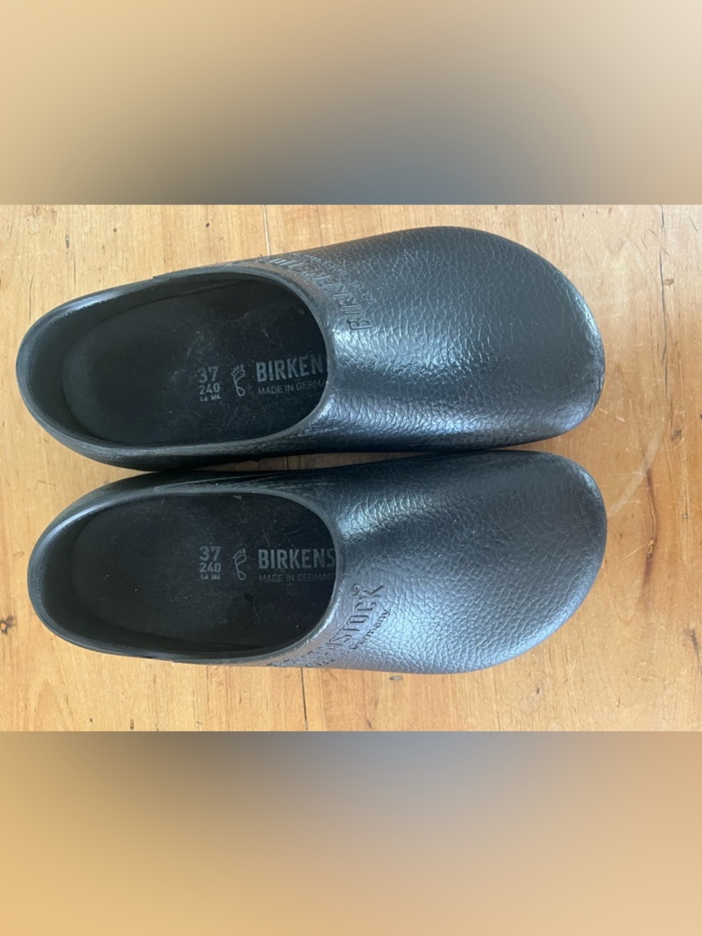 Birkenstock Unisex /Womens /Men Black Rubber Slip-On Clogs